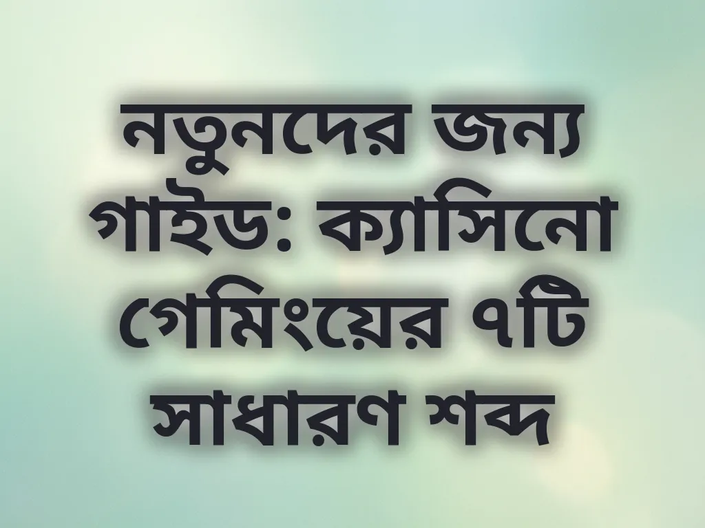 বেটিং টার্মস গাইড